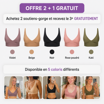 Soutien-gorge confort Gloréya, sans coutures ni armatures, avec effet lift
