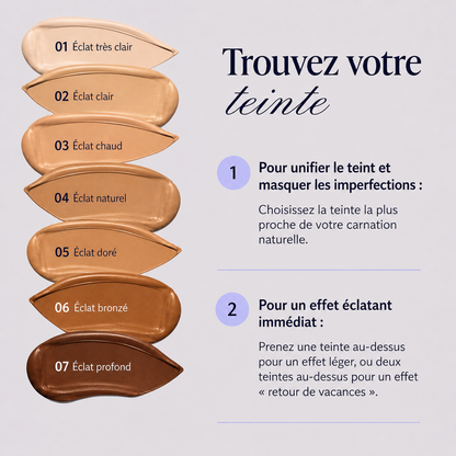 Correcteur de teint effet bronzant pour le corps + brosse OFFERTE