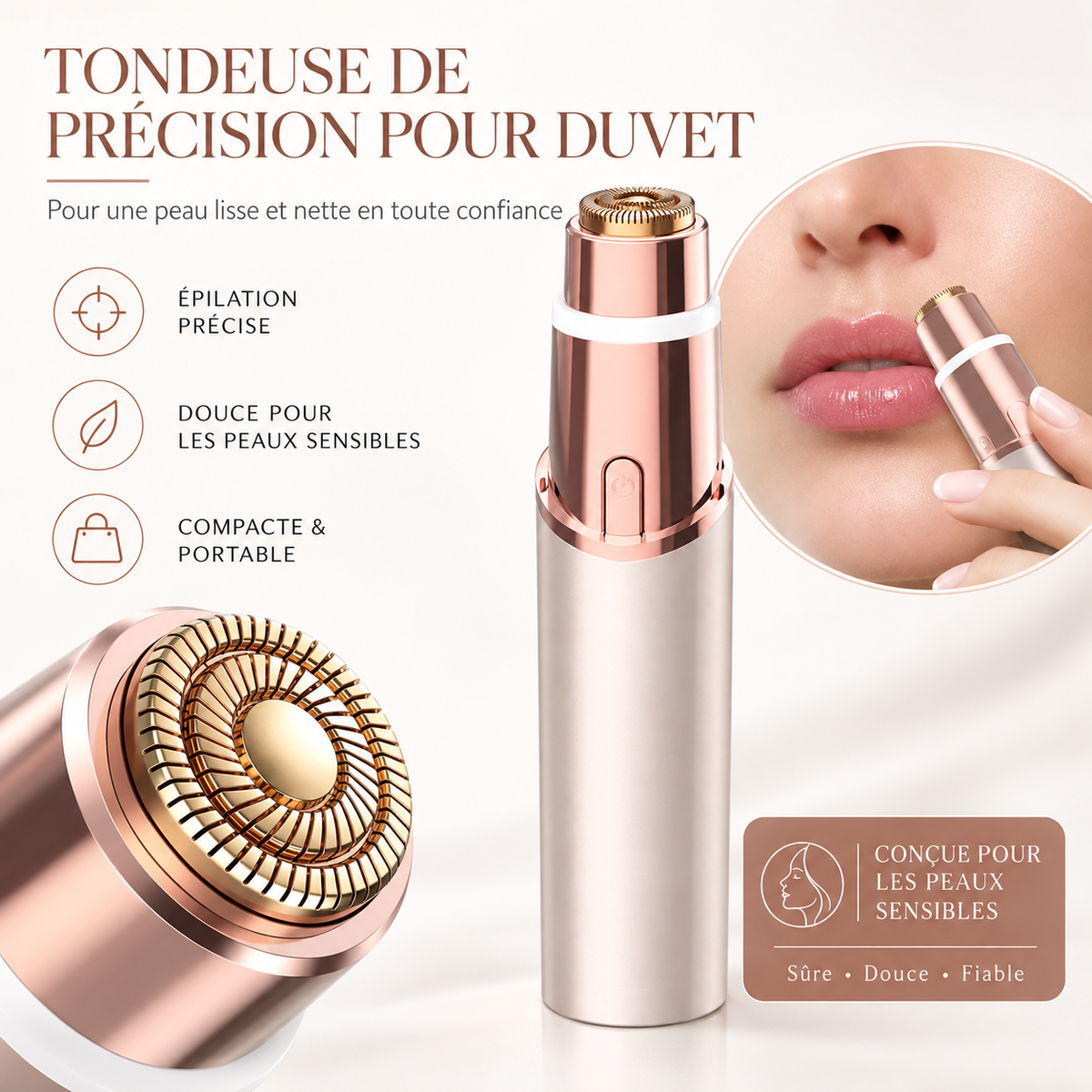 Épilateur Visage 2-en-1