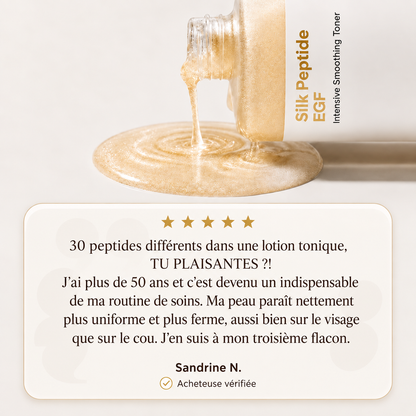 Lotion tonique anti-âge aux 30 peptides